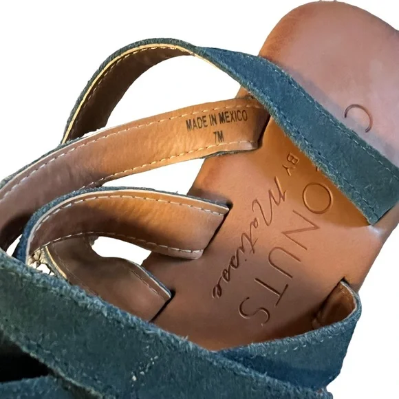 Coconuts by Matisse jeweled blue leather strap sandals SZ 7 - Picture 4 of 4